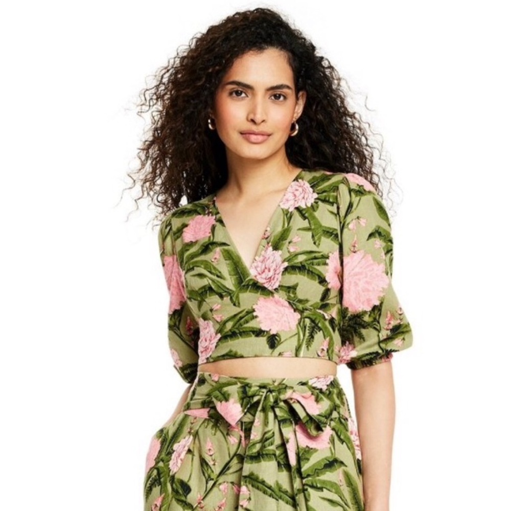 Agua Bendita x Target Peony Floral Wrap Top